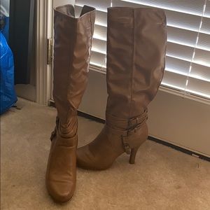 Rampage Camel Faux Leather Boots